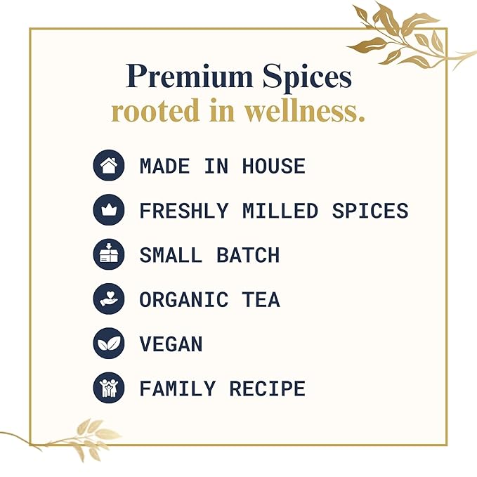 The Chai Box Sweetened Chai Tea Concentrate - Vegan Gluten Free Chai Concentrate | 16 Ounce (Pack of 2) | Hot or Iced Black Tea Concentrate Small Batch with Whole Premium Spices