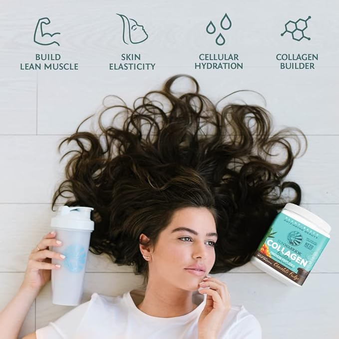 Sunwarrior Classic Vegan Protein Powder | Plant-Based 30 Servings Chocolate &amp Collagen Building Powder Hyaluronic Acid | 20 Servings Chocolate Flavored