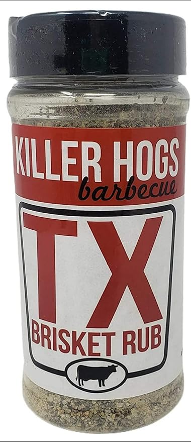 Killer Hogs Barbecue Rub Variety Pack - Steak Rub and Texas Brisket BBQ Rub - Pack of 2 Bottles - 32 oz by Volume Total - 22 oz by Weight Total - Championship BBQ and Grill Seasoning