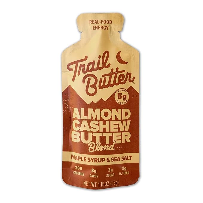 Trail Butter Lil’ Squeeze Nut Butter Energy Pouches 1.15oz (12-Pack) – Real Food Endurance Fuel Protein Snack for Hiking Running Cycling &amp Travel – 5g of Protein per Pouch – Maple Syrup &amp