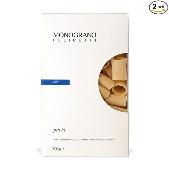 Monograno Felicetti Matt Pache Pasta Italian Organic Non-GMO 17.6oz (500g) 2 Pack