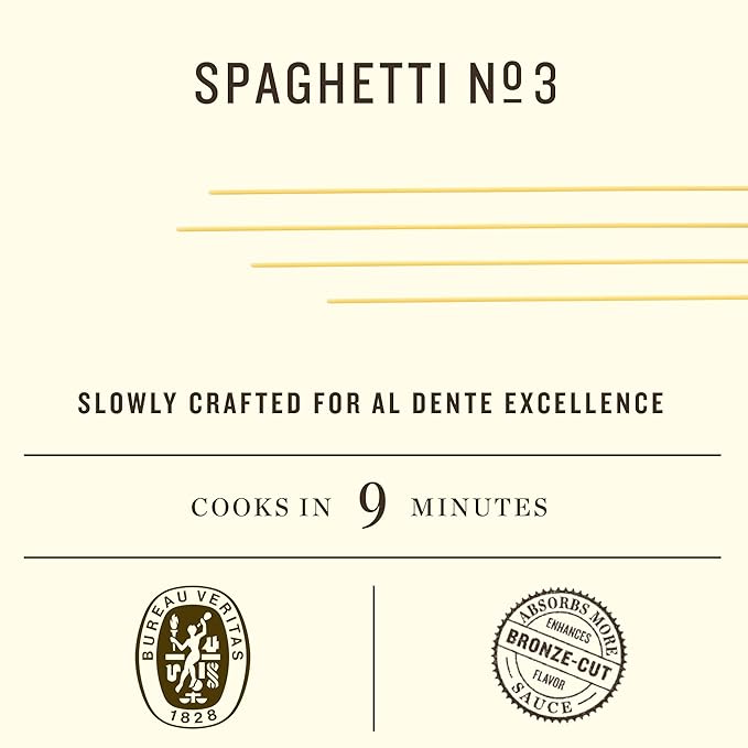 Rummo Spaghetti Pasta N.3 - Spaghetti Pasta Noodles Durum Wheat Pasta Thin Spaghetti Noodles Italian Pasta Dry Pasta - 16 Ounce (Pack of 20)