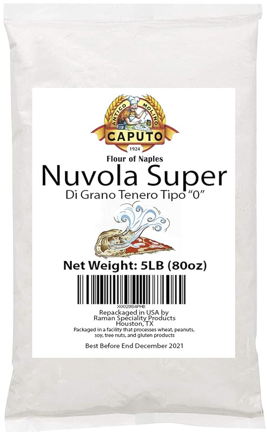 Antimo Caputo Nuvola Super 0 Pizza Flour 5 Lb Repack - Italian Zero 0 Flour for Authentic Pizza Dough