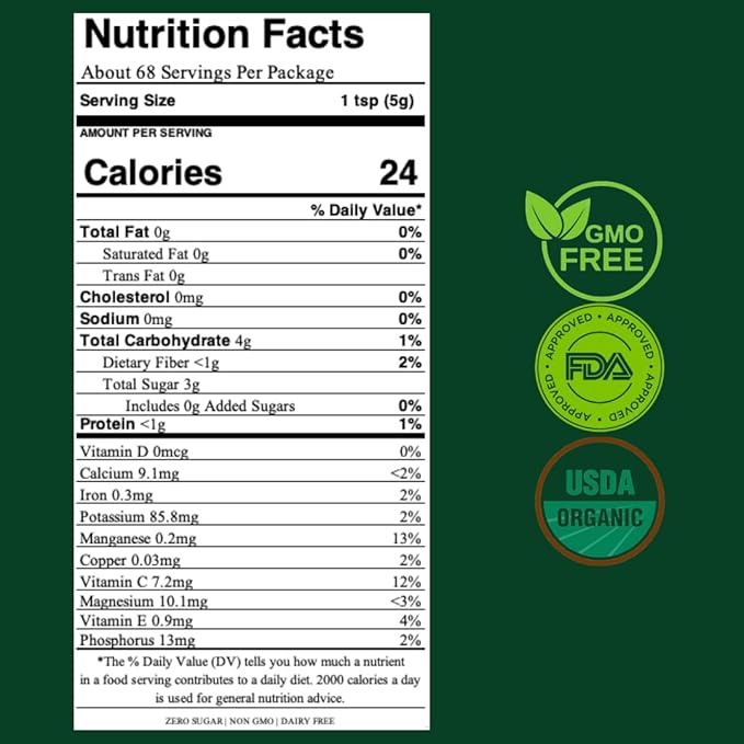 Civara Organic Cherry Powder 6oz &amp 12oz | 100% Natural Fruit Powder | No Sugar &amp Additives | Great Flavor for Drinks Smoothie Beverages | USDA Organic | Vegan | Gluten Free (12 Ounces)