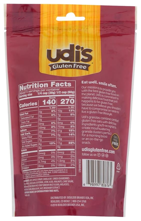 Udi's Cranberry Granola GF (6x12 Oz)