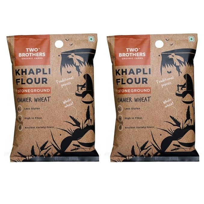Two Brothers Organic Farms Khapli Atta (Emmer Long Wheat Flour) Stoneground - 10Kg