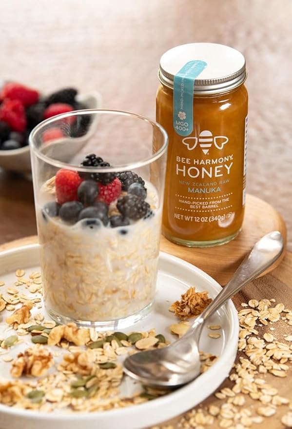 Bee Harmony Raw Manuka Honey 400+ MGO New Zealand 12 OZ
