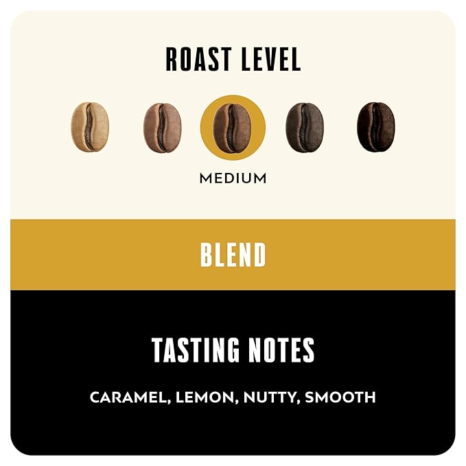 BLK &amp Bold Whole Bean Coffee Rise &amp GRND Premium Medium Roast 100% Arabica Beans 12 oz Bag