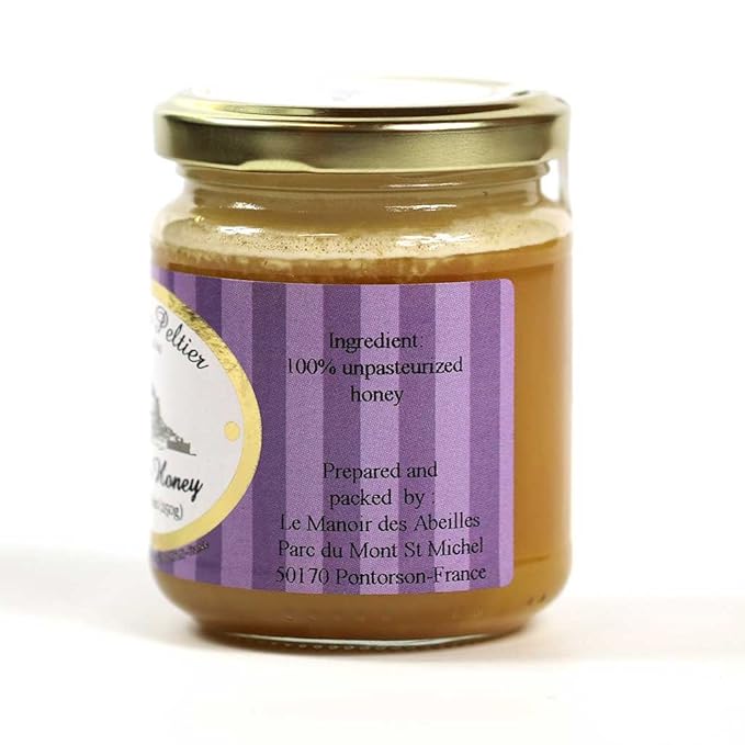 Manoir des Abeilles · Lavender honey glass jar · 250g (8.8 oz)
