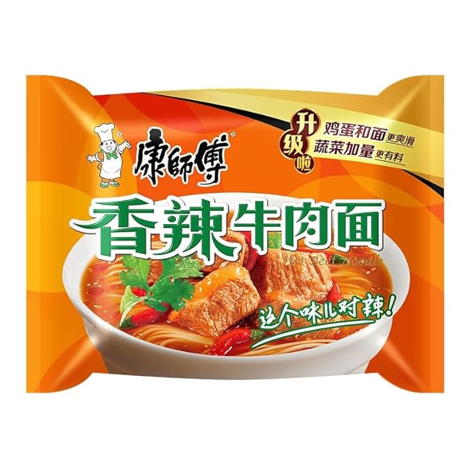 Chinese food Instant noodles 康师傅 方便面 香辣面五连包104g*5 泡面袋装