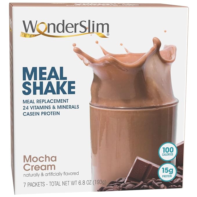 Wonderslim Meal Replacement Shake Bundle Mocha Cream &amp Chocolate Salted Caramel
