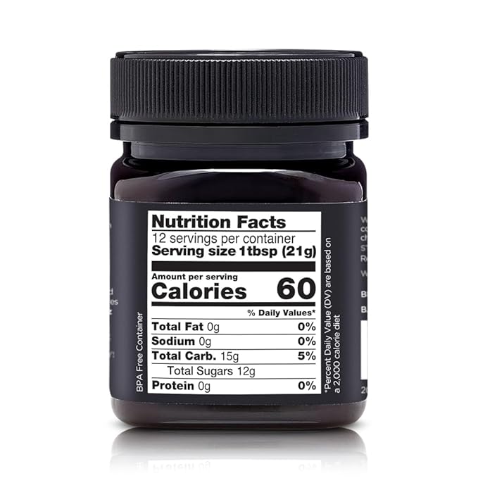 Kiva Raw Manuka Honey - Certified UMF 15+ MGO 514+ 100% Pure Genuine New Zealand Non-GMO Traceable (8.8oz/250g Bottle)