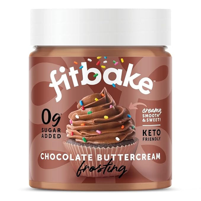 FitBake Yellow Cake Baking Mix and Chocolate Frosting | 0g to 2g Net Carbs Per Serving | Keto Friendly Low Carb Food | Naturally Sweetened Keto Snacks | Gluten Free Desserts | No Added Sugar