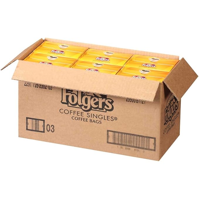 Folgers Coffee Singles - 19 packets per box 12 boxes per case
