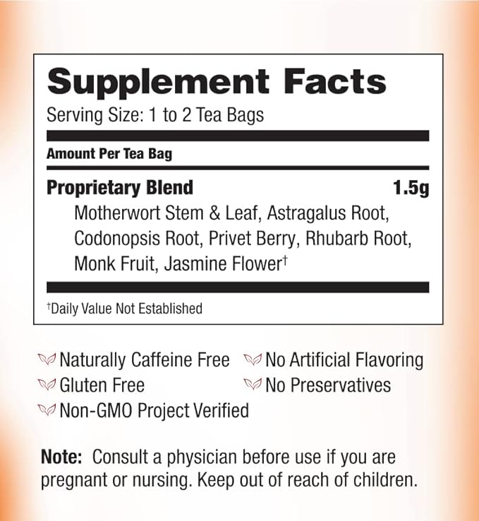 Bravo Tea Clear and Smooth Skin Herbal Tea Caffeine Free 20 Tea Bags 6 Count