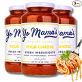 Yo Mama's Foods Low Carb Four Cheese Pasta Sauce No Sugar Added | (3) 25 Ounce Jars | Gluten Free Keto and Paleo Friendly crafted with Whole Fresh Ingredients