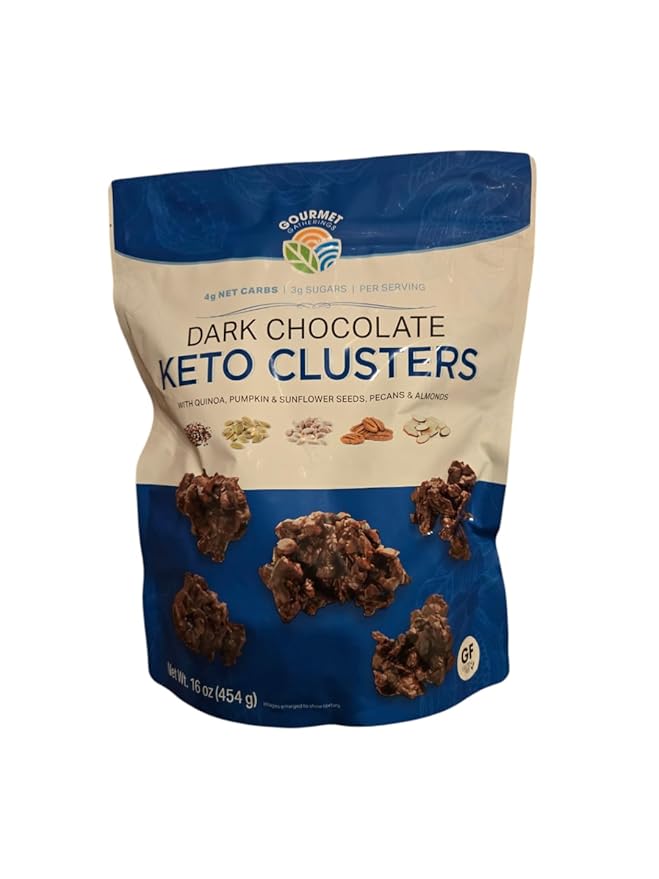 Generic Dark Chocolate 16 oz. bag Keto Clusters with quinoa pumpkin &amp sunflower seeds pecans &amp almonds Full Size