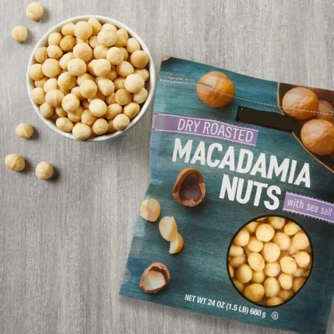 Macadamia Nuts Salted - Roasted Premium Macadamia Nuts For Baking Snacking &amp Cooking 1.5 Lb With Mini Scooply Scoop