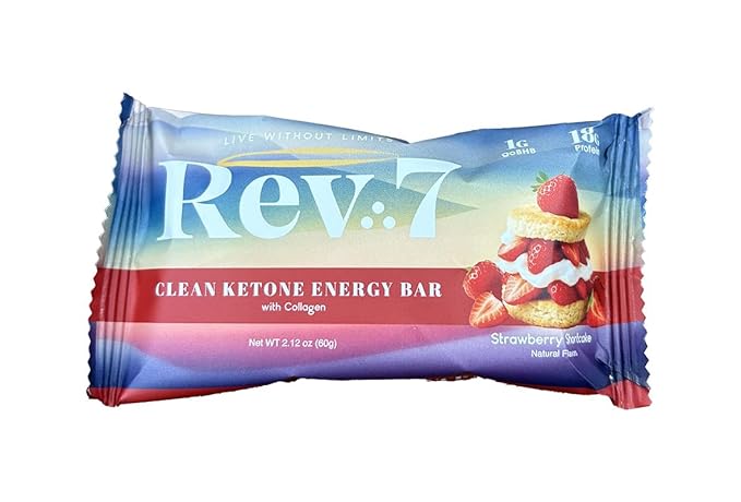 REV7 Ketone Energy Bars Pack of 12 - Strawberry Shortcake