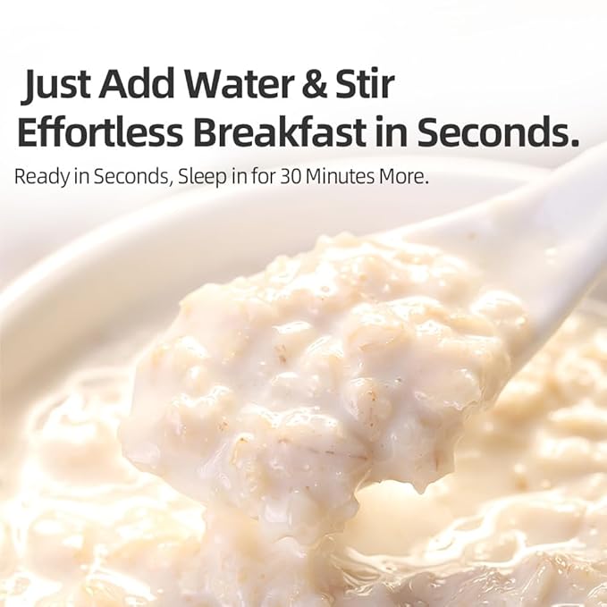 Instant Oats in Resealable Jar | 400g / 14.1oz | PoetrySeptember 100% Whole Grain Rolled Oats No Sugar Added - Grown in Fertile Black Soil Rich Aroma - Quick &amp Easy Breakfast Just Add Water Re