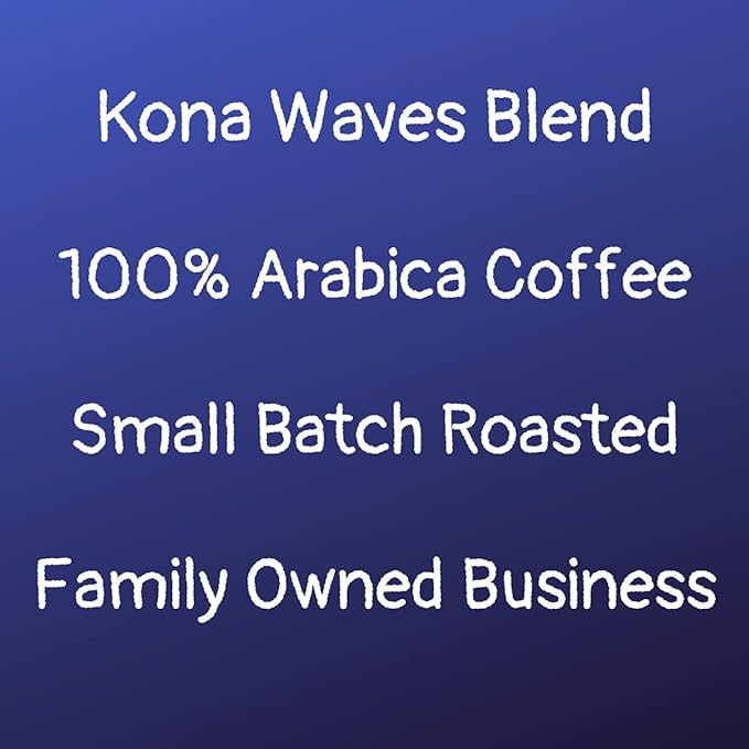River Moon Coffee Kona Coffee Whole Bean Medium Roast 2 lbs Kona Waves Hawaiian Blend Sustainably Farmed 100% Arabica