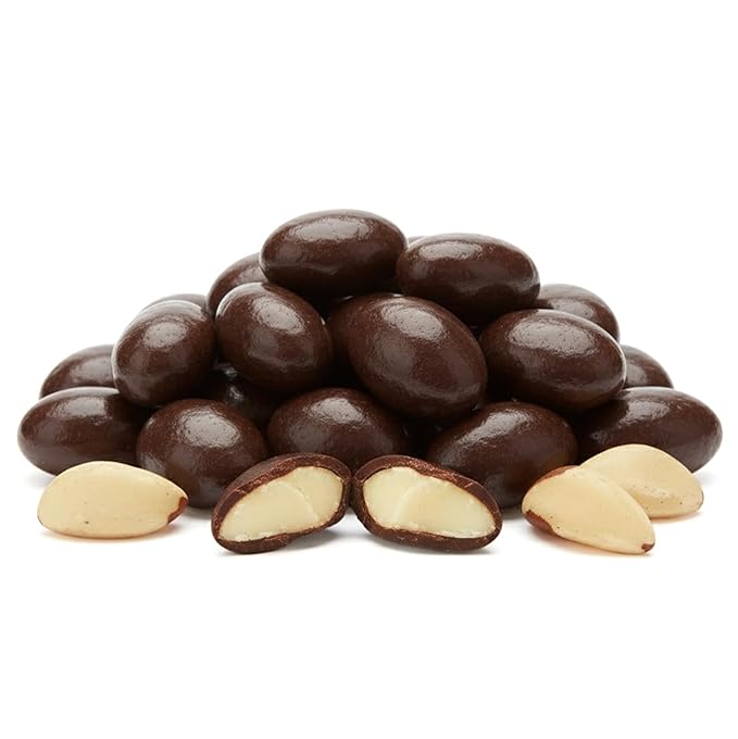 NY Spice Shop Dark Chocolate Brazil Nuts - 1 Pound Gourmet Chocolate Covered Nuts for Baking Desserts Snacks Gifts Parties Romantic Treats and Holiday Celebrations