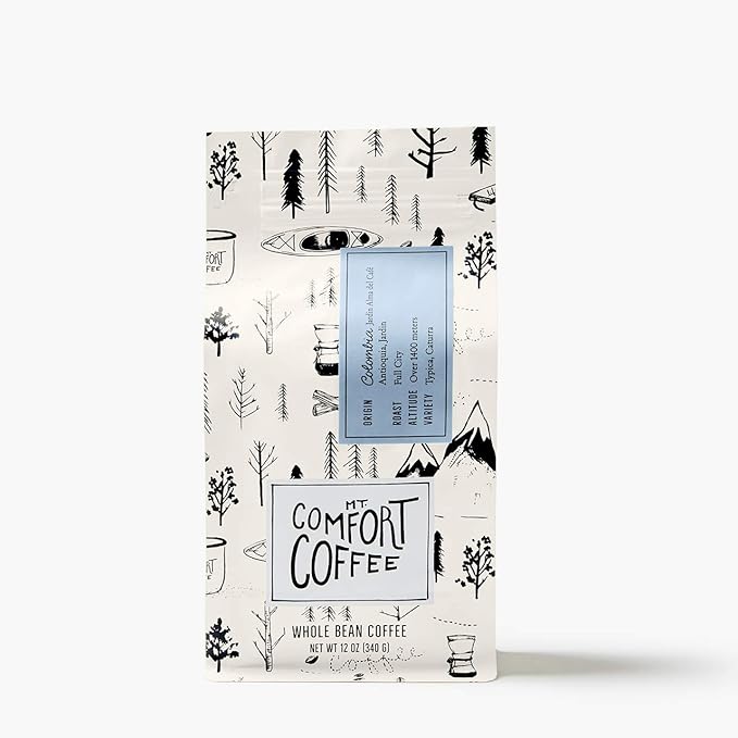 Mt. Comfort Coffee Guatemala Medium Roast &amp Colombia Full City Roast 12 oz Bag (Pack of 2) - Flavor Notes of Chocolate and Caramel - Roasted Whole Beans