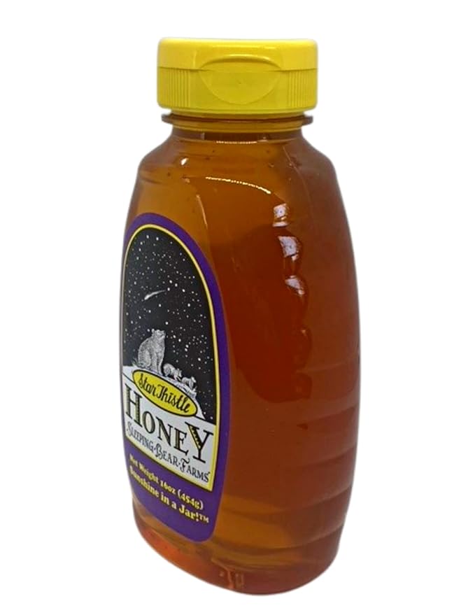 Star Thistle Honey 16oz. Bottle - Bulk Case of 12 Unpasteurized Unblended No Additives Pure Michigan Honey