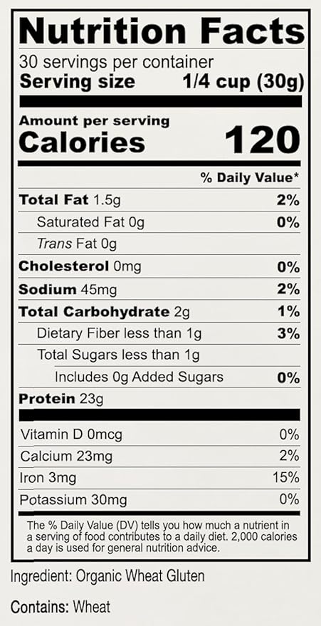 Anthony's Organic Vital Wheat Gluten 2 lb High in Protein Vegan Non GMO Keto Friendly Low Carb