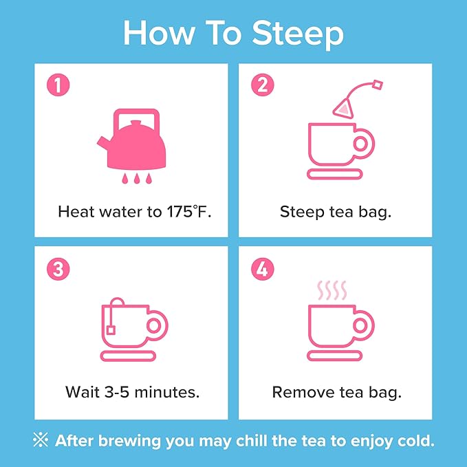 Onkatsu Farm Butterfly Pea Flower Premium Japanese Tea Bags Mellow Woody Flavor Hot or Iced Caffeine Free 30 Total Tea Bags