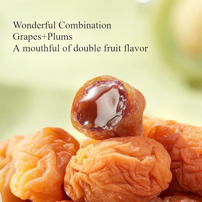 Sour and Sweet Plum Mixed with Grapes150g CannedDried PrunesPreserved PlumsChinese Healthy Candied FruitPlum CakesDelicious Casual Candy SnacksDim SumDried FruitsVegan Snack Gift (3can)