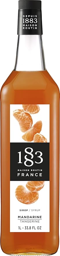 1883 Tangerine for Drinks Made in France 1 Liter Glass Bottle