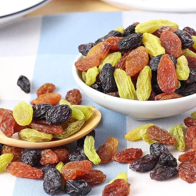 Seedless Medley Raisinsdried fruit golden raisins raisins bulk Three-color raisins raisin milk tea ingredients casual snacks17.63oz/500g