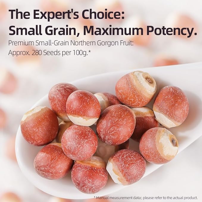 Northern Dried Gorgon Fruit in Resealable Stay | 500g / 17.6oz | PoetrySeptember Fox Nut Euryale Ferox Seeds Perfect for Soups &amp Congee Premium Small Grain Hand-Selected Sulphur-Free 中国有机芡实