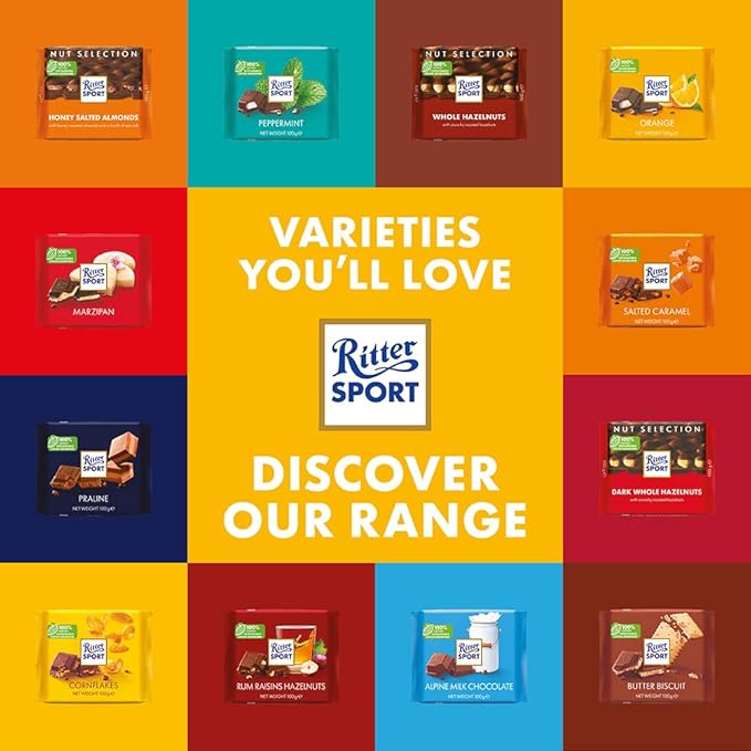 Ritter Sport nut class white Whole Hazelnuts chocolate (10 x 100g)