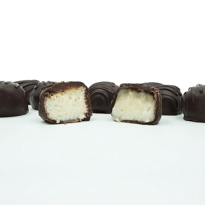 Philadelphia Candies Homemade Coconut Creams Dark Chocolate 1 Pound Gift Box