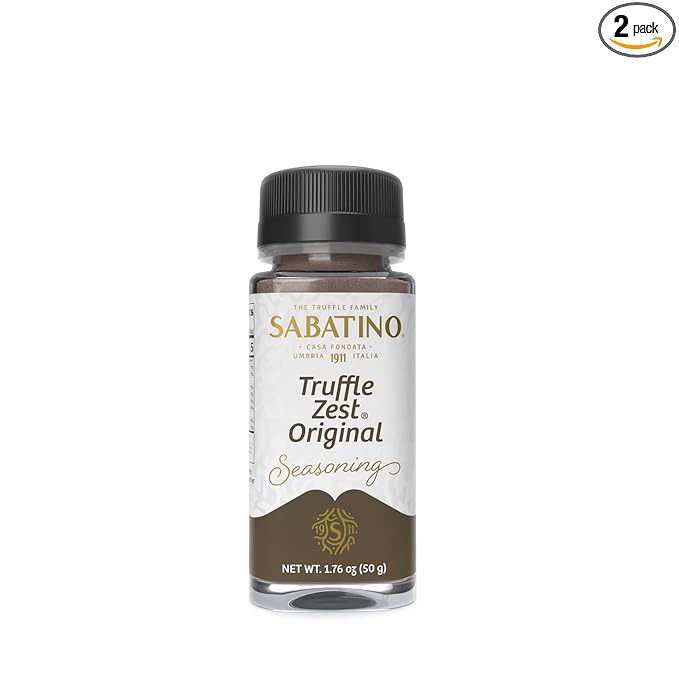 Sabatino Tartufi Truffle Zest Seasoning The Original All Purpose Gourmet Truffle Powder Plant Based Vegan and Vegetarian Friendly Kosher Low Carb Keto Non-GMO Project Certified 2pack