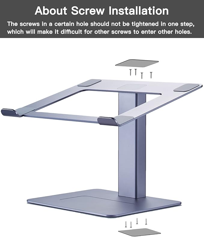 Adjustable Laptop Stand Tall Strong Airflow Suitable for 13.3-17.3 Inch Laptops Lift Screen to Eye Level for Video Conferences