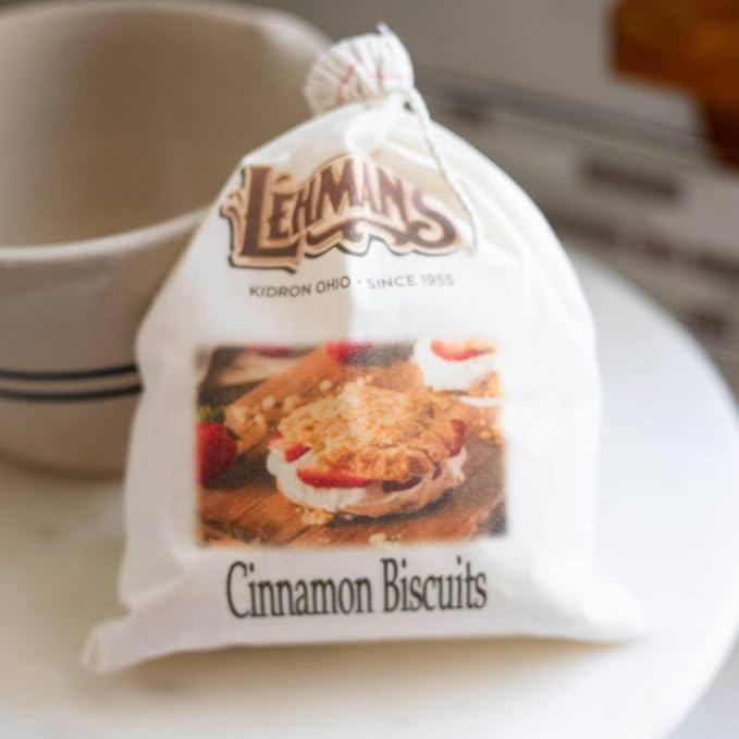 Lehman's Biscuit Mix Quick and Easy to Prepare and Bake Hot Delicious 10.25 oz Gift Bag Sweet Cinnamon