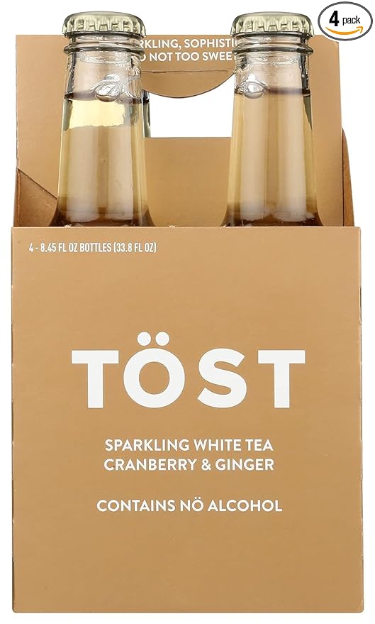 TOST Cranberry &amp Ginger Sparkling White Tea 4 Pack 8.45 FZ