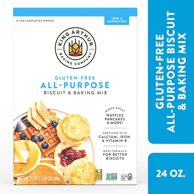 King Arthur Gluten-Free All-Purpose Biscuit &amp Baking Mix 24 oz (Pack of 6) - Non-GMO Project Verified Certified Kosher Packaging May Vary