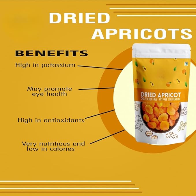 Generic Dried Seedless Apricot Handpicked (Turkish Apricot) Jumbo NO Added Sugar Or Preservatives - 200GM