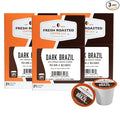 Fresh Roasted Coffee Dark Brazil Med-Dark Roast 72 Pods for K Cup Brewers