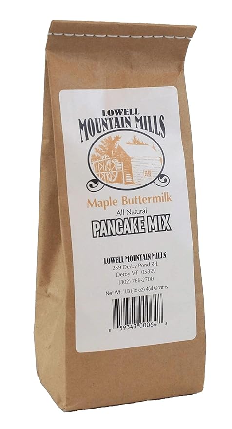 Taste of Vermont Gift Box with Maple Syrup Pancake Mix and Jar of Blake Hill Strawberry Rhubarb Jam