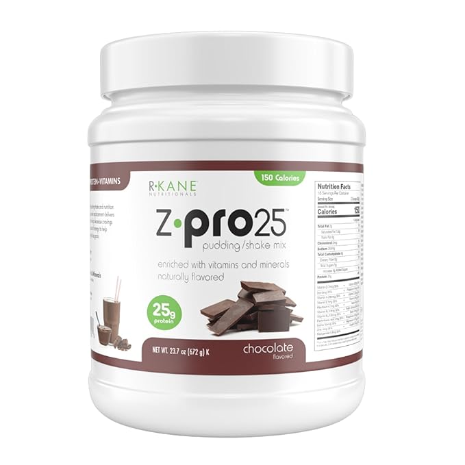 Z-Pro25 Protein Powder 23.7 oz 16 Servings – 25g Casein &amp Whey Blend – Low-Carb High-Protein Meal Replacement Shake – Muscle Recovery &amp Weight Management - 21 Vitamins &amp Minerals – Choc