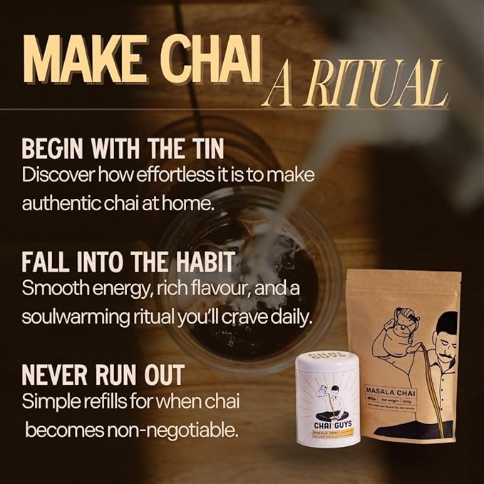 Masala Chai Tea Loose Leaf – Spiced Indian Black Tea with Cinnamon Ginger Cardamom &amp Cloves – Strong CTC BOP Blend for Chai Latte – 4.4 oz (125g) – Chai Guys