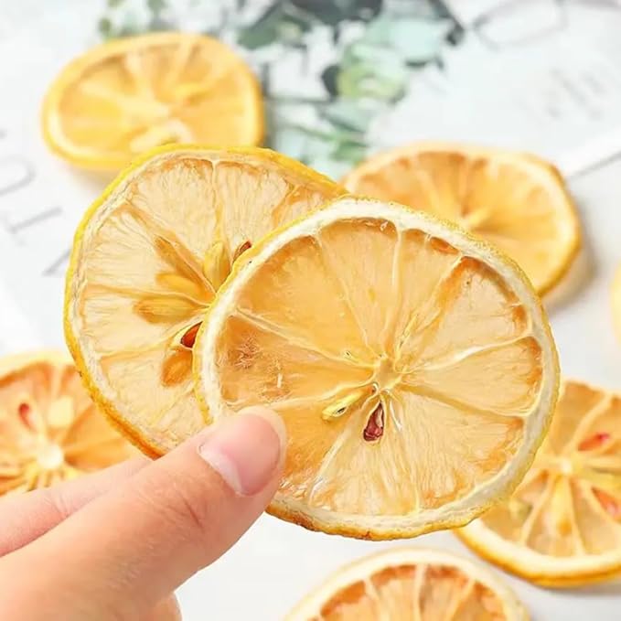 Preserved LemonDried Lemon Slices500g/17.6oz Individual Packs 100% Natural Premium QualityAdd HoneyFor Cocktails Garnishes/Drinks/Teas/Decor（About 80 pieces） (500g)