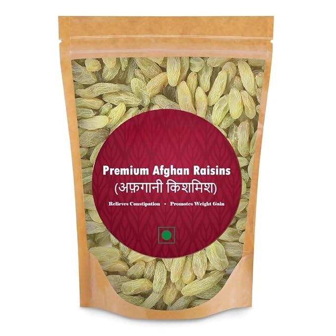 Dry Fruits Green Kandhari Kishmish Seedless Dried Grapes or Raisins Afghani Kishmish Sundekhani Kishmish Chemical Free No Preservatives - 250 Grams