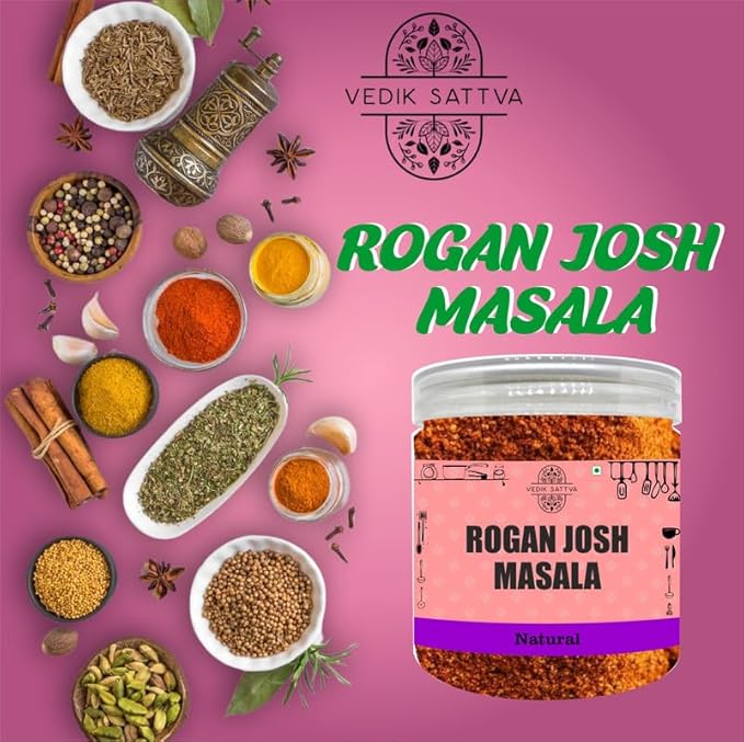 Vedik Sattva Natural Rogan Josh Masala 8.82 OZ / 250 GM | Pack Of 1 Box