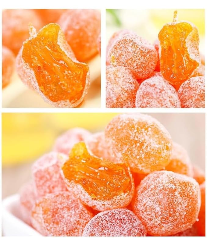 Rock Sugar Kumquat Sweet and Sour Kumquat Dried Kumquat Preserved Fruit 500g/bag Golden Kumquat Healthy and Nutritious Dried Fruit Delicious Kumquat Dim Sum Leisure Snacks (2000g)